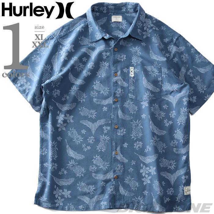 大きいサイズと大きい服のメンズ通販【ビッグエムワン】【sh0519】【ゴルフ】大きいサイズ メンズ HURLEY ハーレー 麻混 総柄 半袖 シャツ  RINCON LINEN SS USA直輸入 mvs0005280(XL ブルーグレー): メンズ