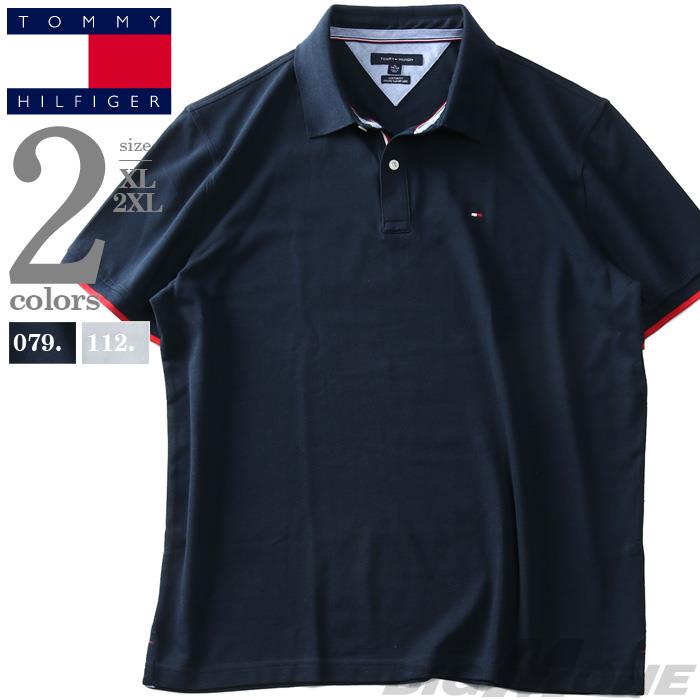 【sh0519】【ゴルフ】大きいサイズ メンズ TOMMY HILFIGER トミーヒルフィガー 鹿の子 半袖 ポロシャツ USA直輸入 78a6535