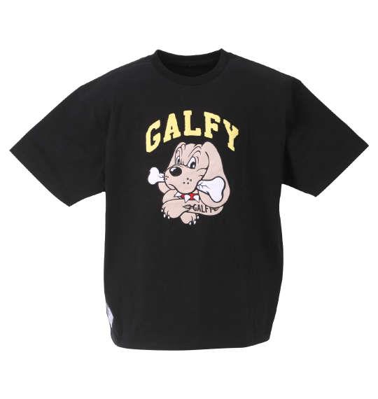 大きいサイズ メンズ GALFY わんわん大学 半袖 Tシャツ ブラック 1258-2221-2 3L 4L 5L 6L