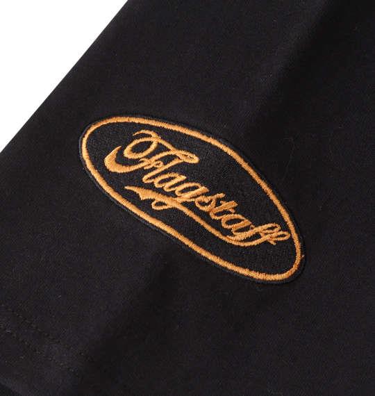 大きいサイズ メンズ FLAGSTAFF × PEANUTS スヌーピー コラボ 半袖 Tシャツ ブラック 1278-2556-2 3L 4L 5L 6L 8L