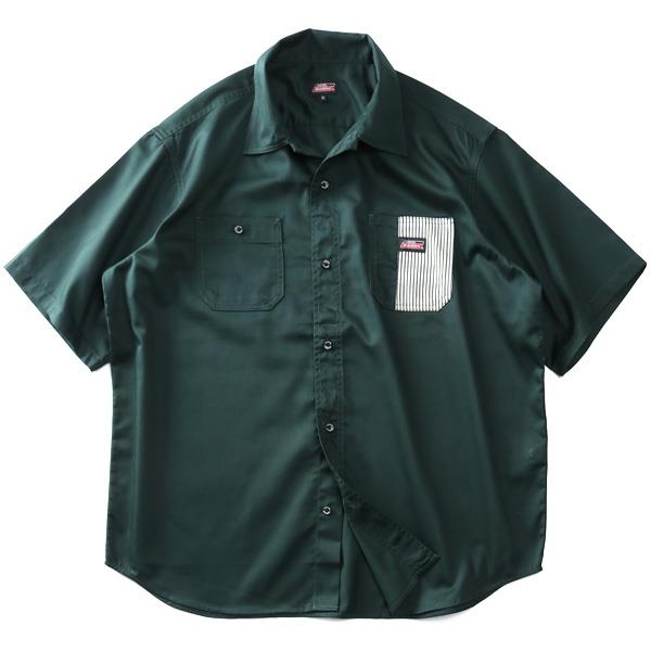 大きいサイズ メンズ GENUINE Dickies Gディッキーズ 半袖 ワーク シャツ 2260-9050