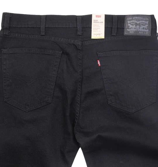 大きいサイズ メンズ Levi's 505 レギュラー ストレート デニム パンツ NATIVE CALI ブラック 1274-2206-2 38 40 42 44