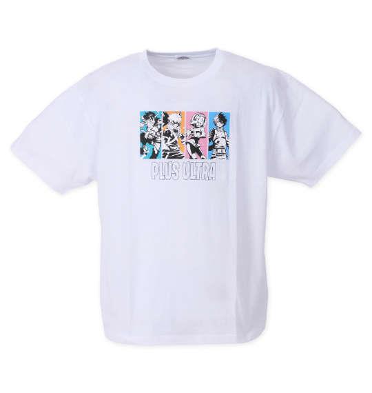 大きいサイズ メンズ 僕のヒーローアカデミア プリント 半袖 Tシャツ ホワイト 1278-2285-1 3L 4L 5L 6L 8L