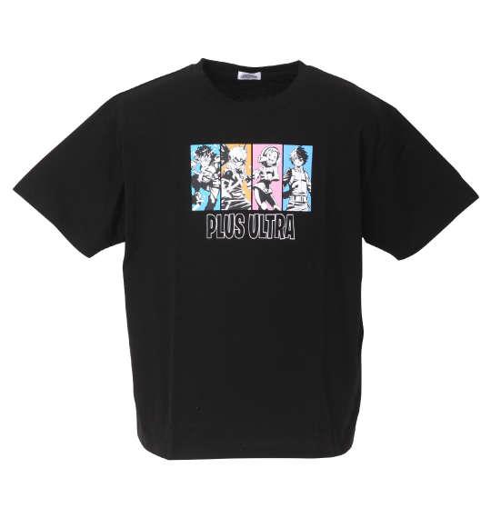 大きいサイズ メンズ 僕のヒーローアカデミア プリント 半袖 Tシャツ ブラック 1278-2285-2 3L 4L 5L 6L 8L