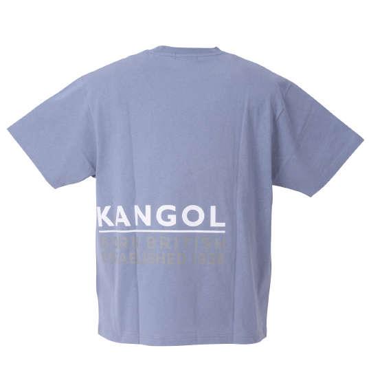 大きいサイズ メンズ KANGOL ポケット付プリント 半袖 Tシャツ ブルー 1278-2515-2 3L 4L 5L 6L 8L