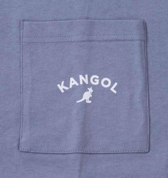 大きいサイズ メンズ KANGOL ポケット付プリント 半袖 Tシャツ ブルー 1278-2515-2 3L 4L 5L 6L 8L