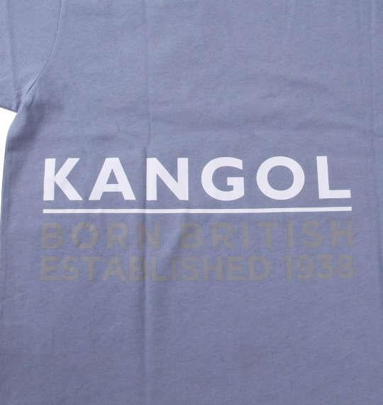 大きいサイズ メンズ KANGOL ポケット付プリント 半袖 Tシャツ ブルー 1278-2515-2 3L 4L 5L 6L 8L