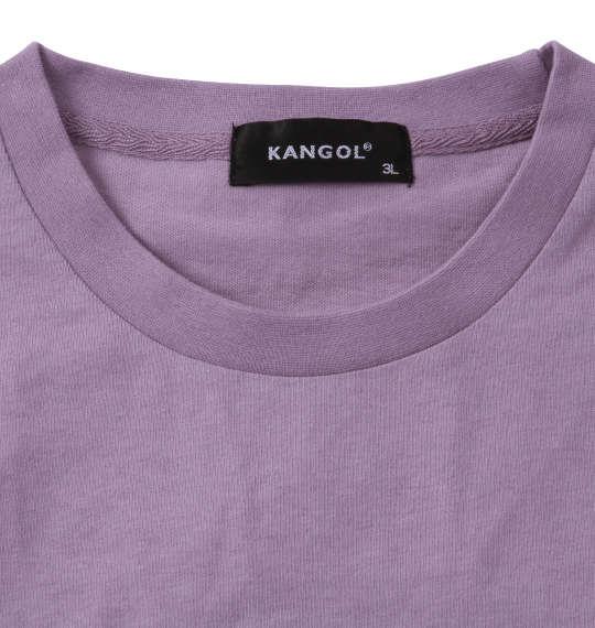 大きいサイズ メンズ KANGOL 発泡プリント 半袖 Tシャツ パープル 1278-2516-1 3L 4L 5L 6L 8L