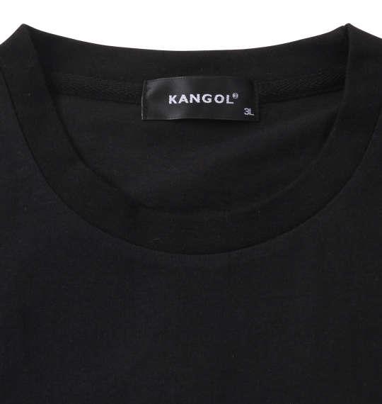 大きいサイズ メンズ KANGOL 発泡プリント 半袖 Tシャツ ブラック 1278-2516-2 3L 4L 5L 6L 8L