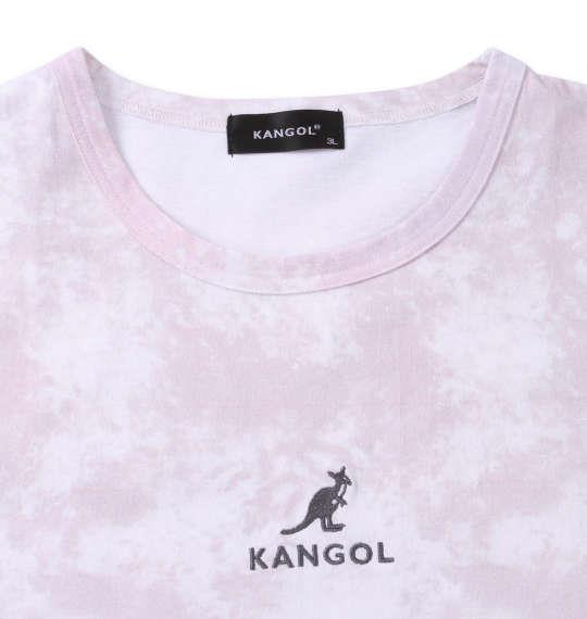 大きいサイズ メンズ KANGOL タイダイ柄プリント 半袖 Tシャツ ピンク 1278-2517-1 3L 4L 5L 6L 8L