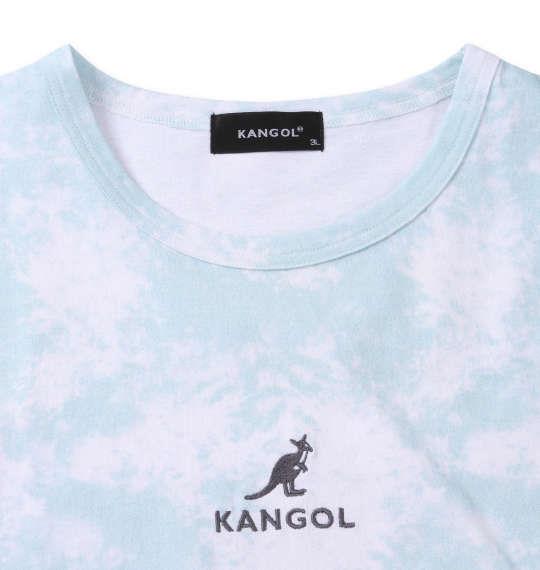 大きいサイズ メンズ KANGOL タイダイ柄プリント 半袖 Tシャツ サックス 1278-2517-2 3L 4L 5L 6L 8L