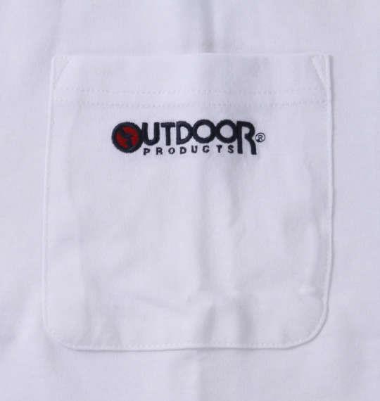 大きいサイズ メンズ OUTDOOR PRODUCTS 天竺ポケット付 半袖 Tシャツ ホワイト 1258-2212-1 3L 4L 5L 6L 8L