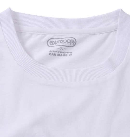 大きいサイズ メンズ OUTDOOR PRODUCTS 天竺ポケット付 半袖 Tシャツ ホワイト 1258-2212-1 3L 4L 5L 6L 8L