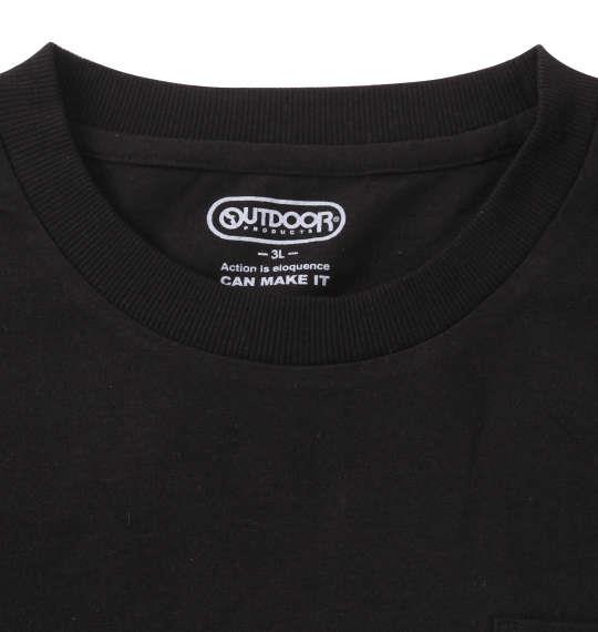大きいサイズ メンズ OUTDOOR PRODUCTS 天竺ポケット付 半袖 Tシャツ ブラック 1258-2212-2 3L 4L 5L 6L 8L