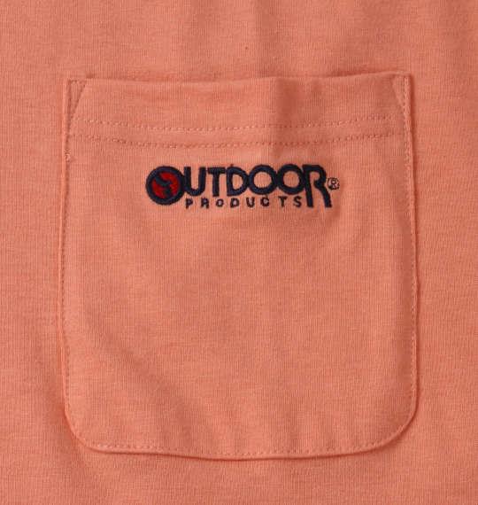 大きいサイズ メンズ OUTDOOR PRODUCTS 天竺ポケット付 半袖 Tシャツ オレンジ 1258-2212-3 3L 4L 5L 6L 8L