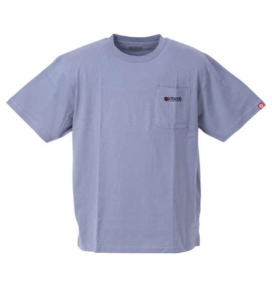 大きいサイズ メンズ OUTDOOR PRODUCTS 天竺ポケット付 半袖 Tシャツ ブルーグレー 1258-2212-6 3L 4L 5L 6L 8L