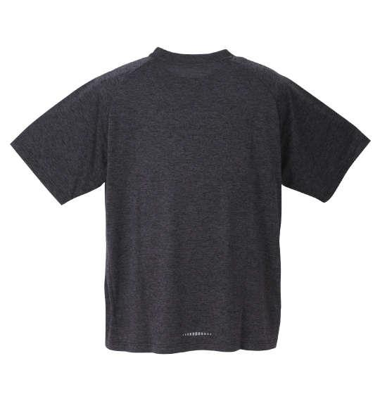 大きいサイズ メンズ Phiten DRY 杢 × メッシュ 半袖 Tシャツ ブラック 1278-2225-2 3L 4L 5L 6L 8L