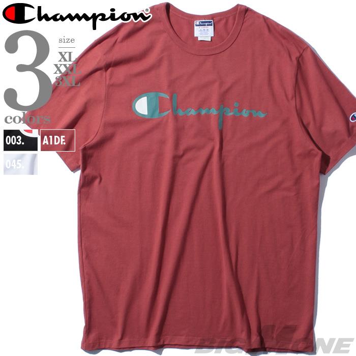 大きいサイズ メンズ Champion チャンピオン プリント 半袖 Tシャツ USA直輸入 gt353-y08254