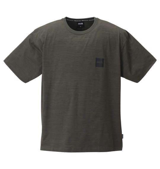 大きいサイズ メンズ 4A2S バックロゴ 半袖 Tシャツ カーキ 1268-2261-1 3L 4L 5L 6L