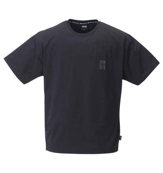 大きいサイズ メンズ 4A2S バックロゴ 半袖 Tシャツ ブラック 1268-2261-2 3L 4L 5L 6L