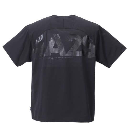 大きいサイズ メンズ 4A2S バックロゴ 半袖 Tシャツ ブラック 1268-2261-2 3L 4L 5L 6L