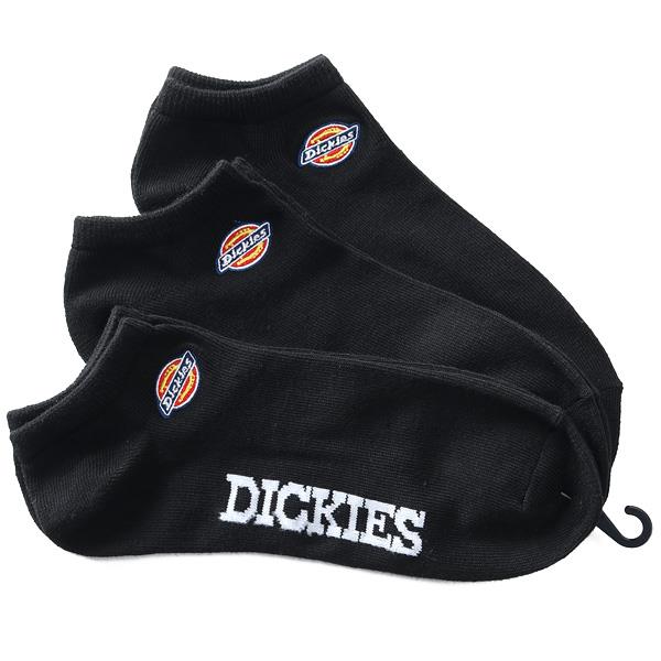 大きいサイズ メンズ Dickies ディッキーズ 3Pパック ロゴ刺繍 アンクル ソックス 靴下 12958700