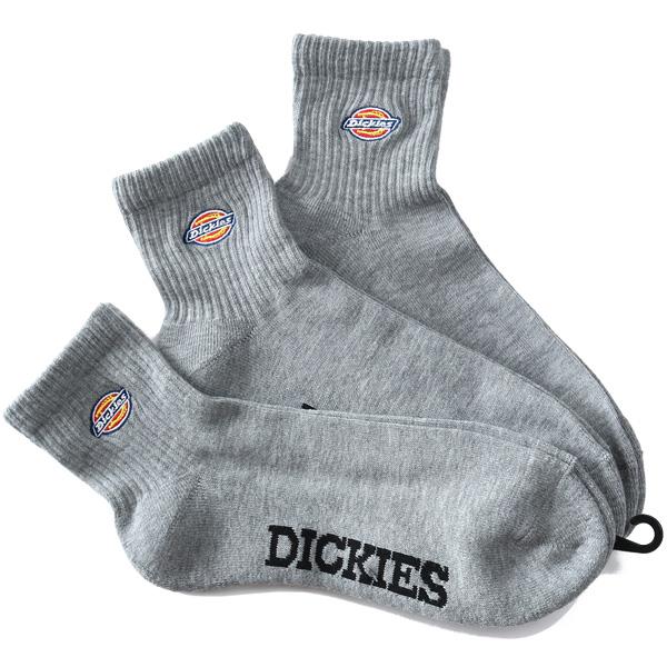 大きいサイズ メンズ Dickies ディッキーズ 3Pパック ロゴ刺繍 クルー ソックス 靴下 12958800