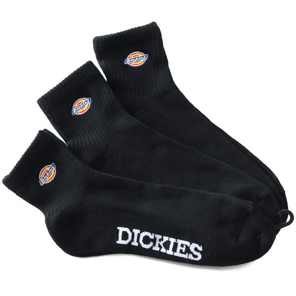 大きいサイズ メンズ Dickies ディッキーズ 3Pパック ロゴ刺繍 クルー ソックス 靴下 12958800