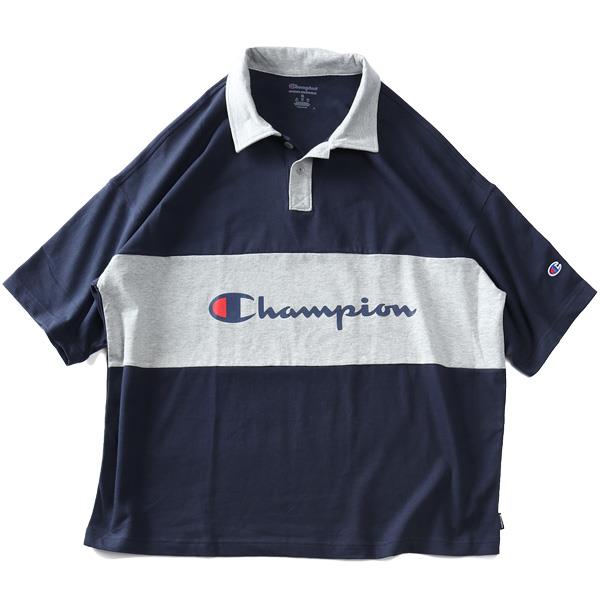 【sh0519】大きいサイズ メンズ Champion チャンピオン ミドルウェイト 半袖 ラグビー ポロシャツ USA直輸入 t63318