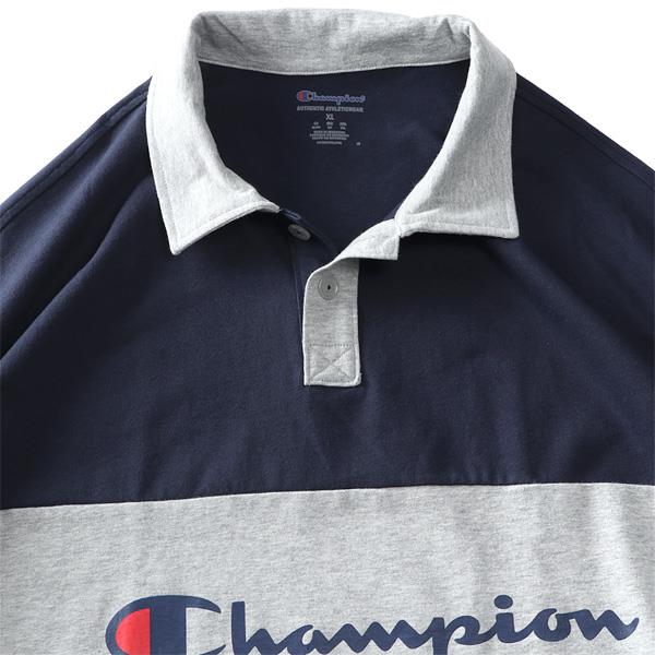 【sh0519】大きいサイズ メンズ Champion チャンピオン ミドルウェイト 半袖 ラグビー ポロシャツ USA直輸入 t63318