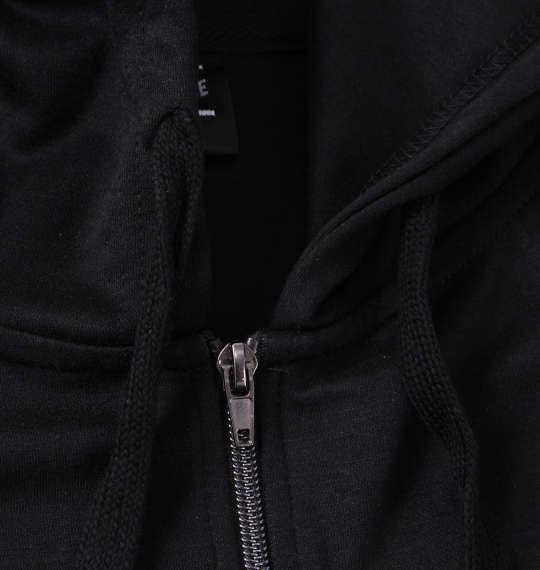大きいサイズ メンズ BEAUMERE ダンボール フルジップ パーカー + 半袖 Tシャツ ブラック × ホワイト 1258-2304-2 3L 4L 5L 6L