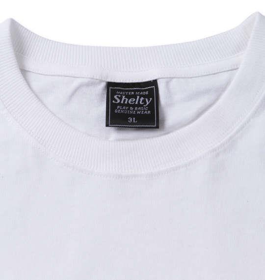 大きいサイズ メンズ SHELTY 天竺 パグ柄刺繍 ポケット付 長袖 Tシャツ オフホワイト 1268-2320-1 3L 4L 5L 6L