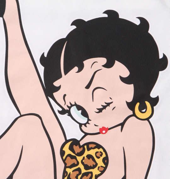 大きいサイズ メンズ BETTY BOOP 天竺 プリント 長袖 Tシャツ オフホワイト 1278-2395-1 3L 4L 5L 6L