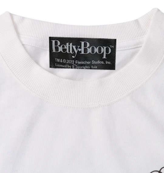 大きいサイズ メンズ BETTY BOOP 天竺 プリント 長袖 Tシャツ オフホワイト 1278-2395-1 3L 4L 5L 6L