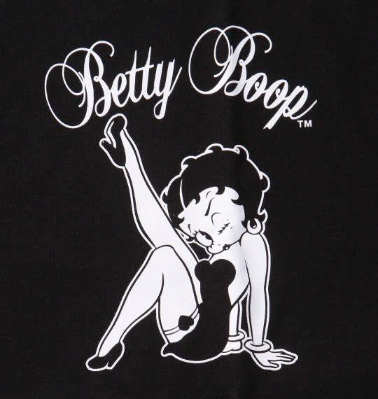 大きいサイズ メンズ BETTY BOOP 天竺 プリント 長袖 Tシャツ ブラック 1278-2395-2 3L 4L 5L 6L