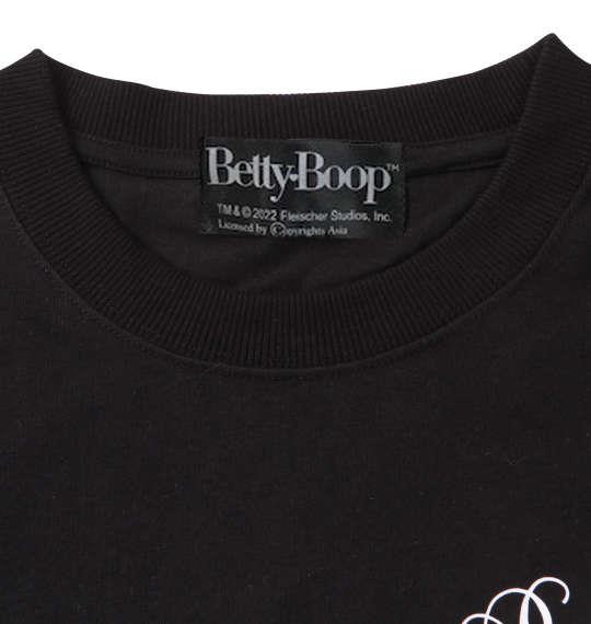 大きいサイズ メンズ BETTY BOOP 天竺 プリント 長袖 Tシャツ ブラック 1278-2395-2 3L 4L 5L 6L