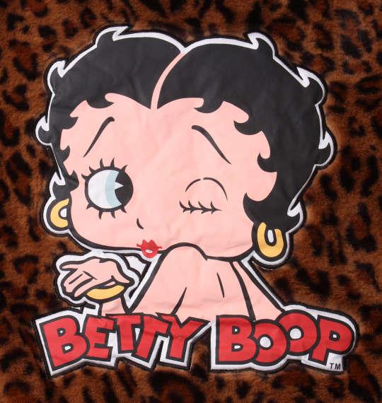 大きいサイズ メンズ BETTY BOOP フェイクファー フルジップ パーカー ジャケット レオパード 1278-2398-1 3L 4L 5L 6L