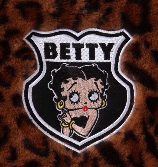 大きいサイズ メンズ BETTY BOOP フェイクファー フルジップ パーカー ジャケット レオパード 1278-2398-1 3L 4L 5L 6L