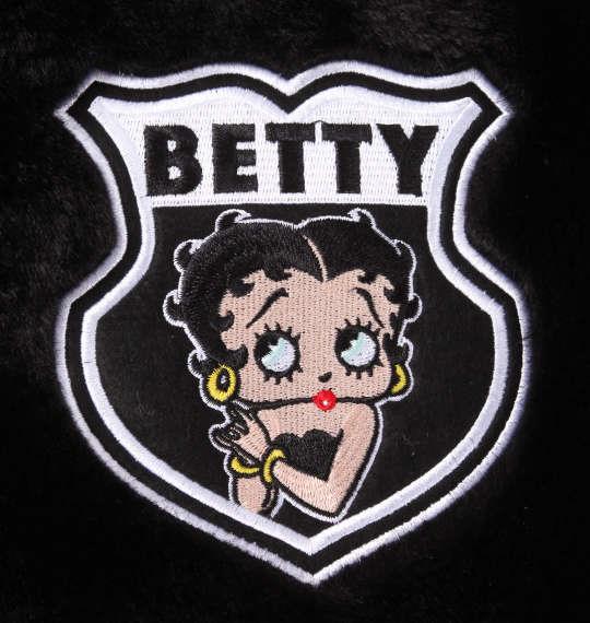 大きいサイズ メンズ BETTY BOOP フェイクファー フルジップ パーカー ジャケット ブラック 1278-2398-2 3L 4L 5L 6L