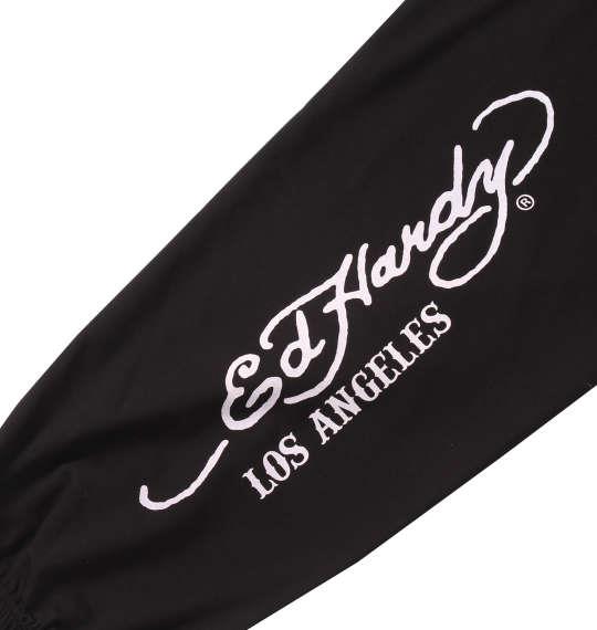 大きいサイズ メンズ Ed Hardy 刺繍 & プリント ジャージ セット ブラック × ホワイト 1278-2623-1 3L 4L 5L 6L