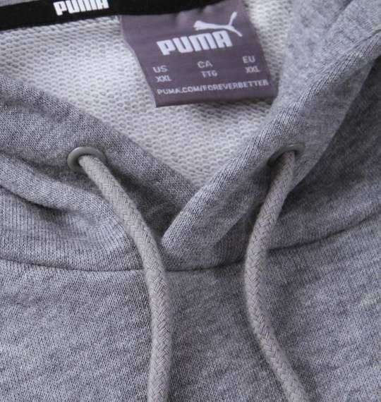 大きいサイズ メンズ PUMA エッセンシャルビッグロゴ プル パーカー ミディアムヘザーグレー 1278-2300-1 2XL 3XL 4XL