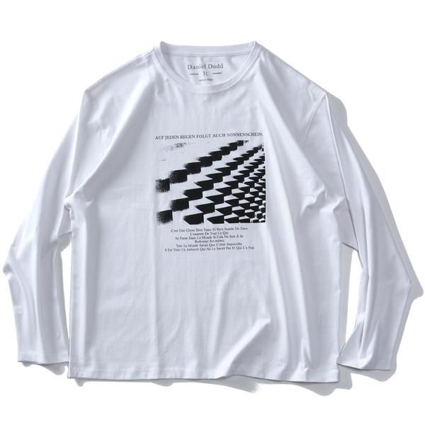 大きいサイズ メンズ DANIEL DODD プリント ロング Tシャツ azt-220401