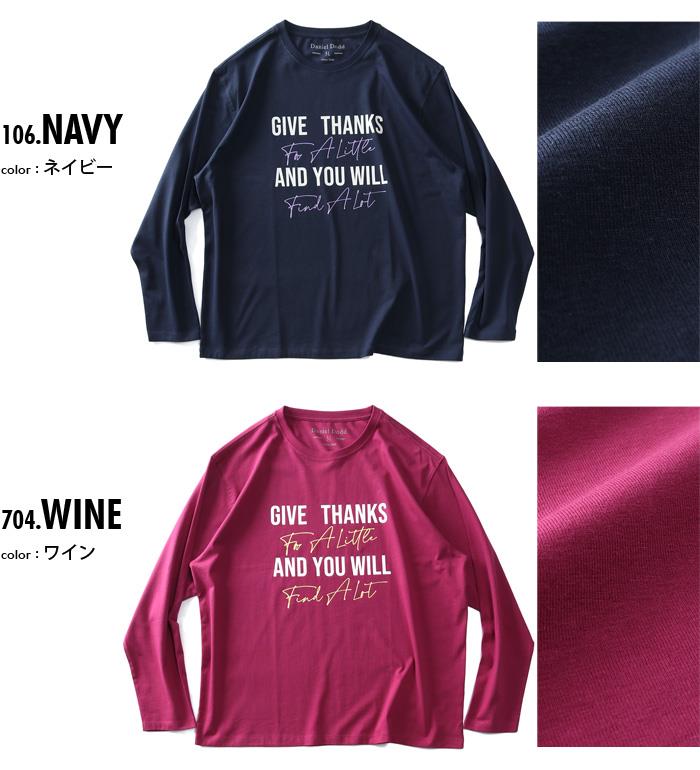 大きいサイズ メンズ DANIEL DODD プリント ロング Tシャツ GIVE THANKS azt-220402