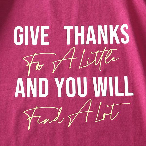 大きいサイズ メンズ DANIEL DODD プリント ロング Tシャツ GIVE THANKS azt-220402