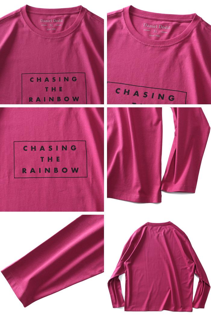 大きいサイズ メンズ DANIEL DODD プリント ロング Tシャツ CHASING THE RAINBOW azt-220405