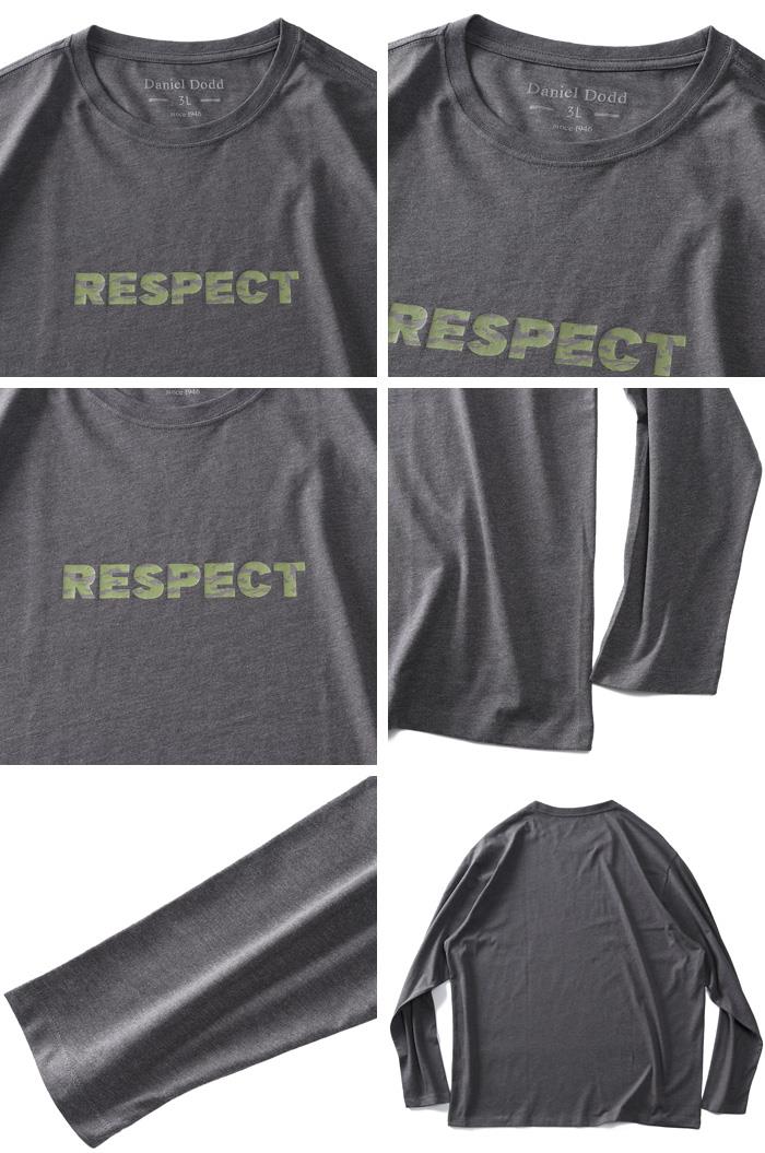 大きいサイズ メンズ DANIEL DODD プリント ロング Tシャツ RESPECT azt-220406