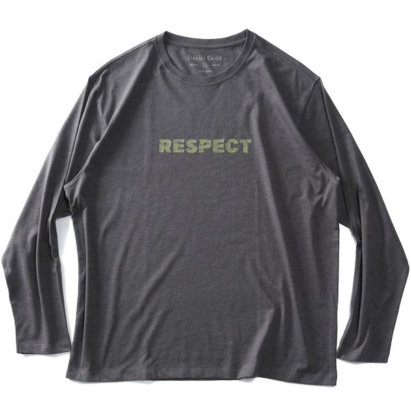 大きいサイズ メンズ DANIEL DODD プリント ロング Tシャツ RESPECT azt-220406