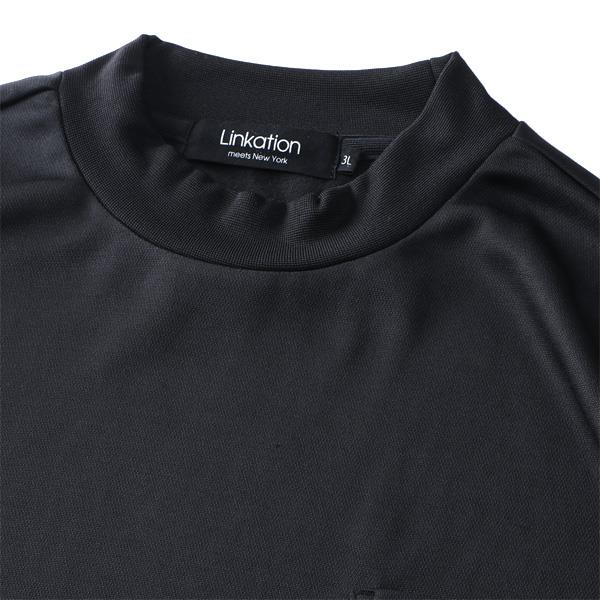 大きいサイズ メンズ LINKATION Plus モックネック ロング Tシャツ アスレジャー スポーツウェア 秋冬新作 la-t220421