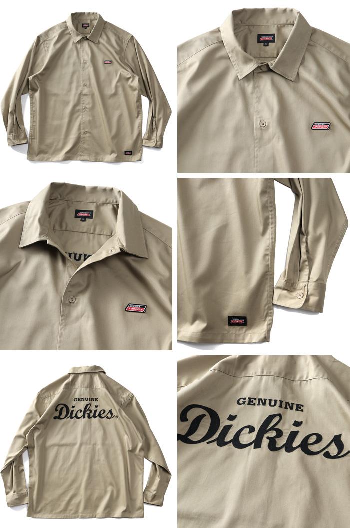 大きいサイズ メンズ GENUINE Dickies Gディッキーズ ツイル バック刺繍 シャツ 2460-0021