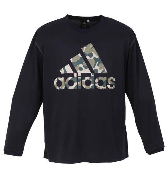 大きいサイズ メンズ adidas カモフラBOS 長袖 Tシャツ レジェンドインク 1278-2341-1 3XO 4XO 5XO 6XO 7XO 8XO